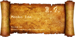 Mesko Ida névjegykártya